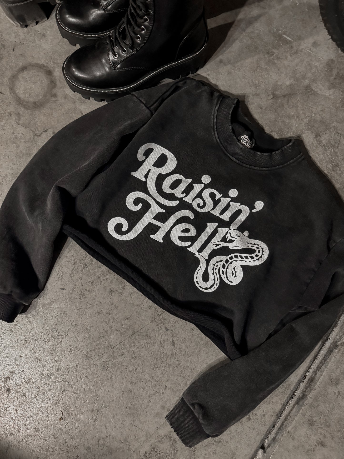 Raisin’ Hell Crop Sweatshirt