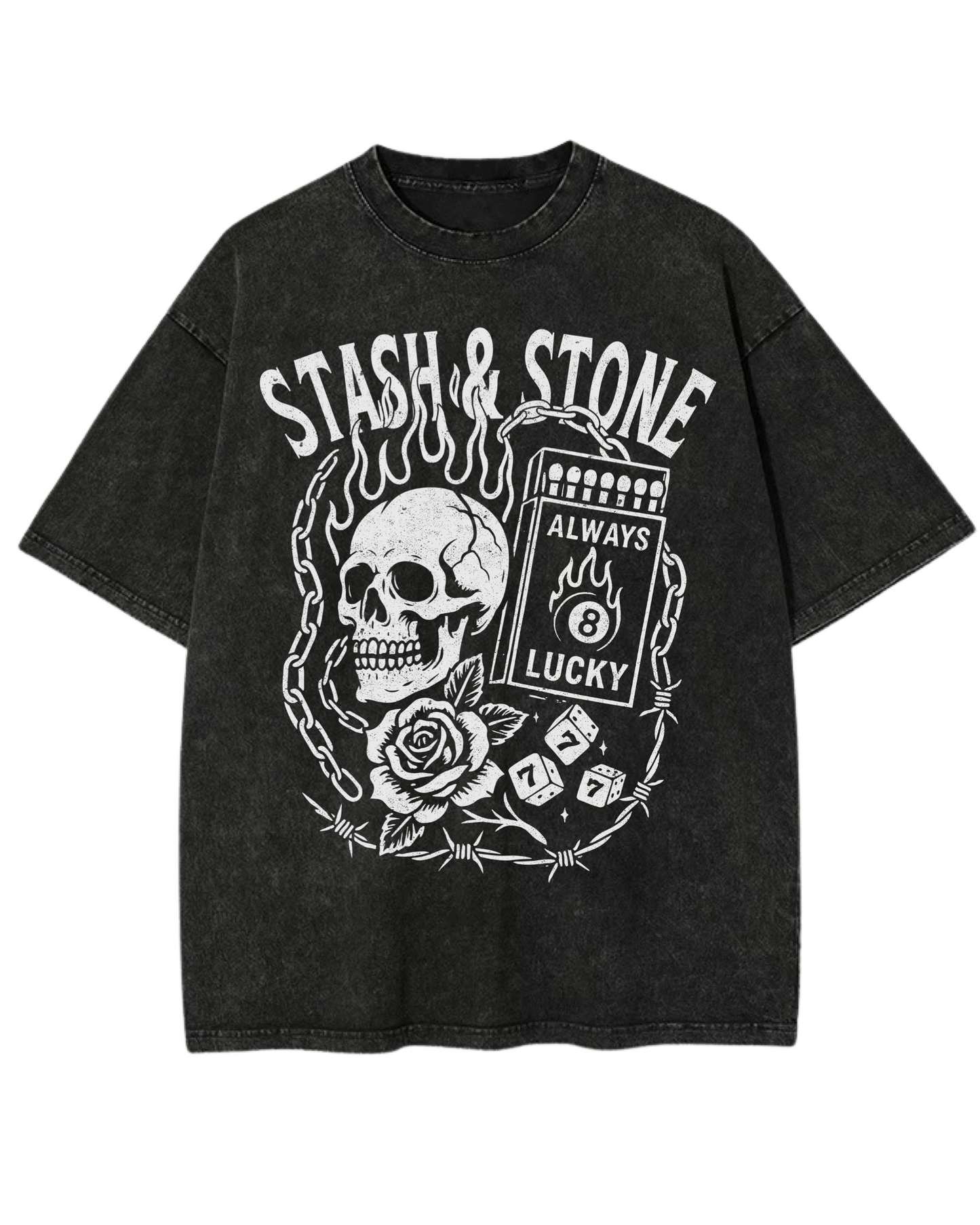Grunge Collage Acid Wash Tee