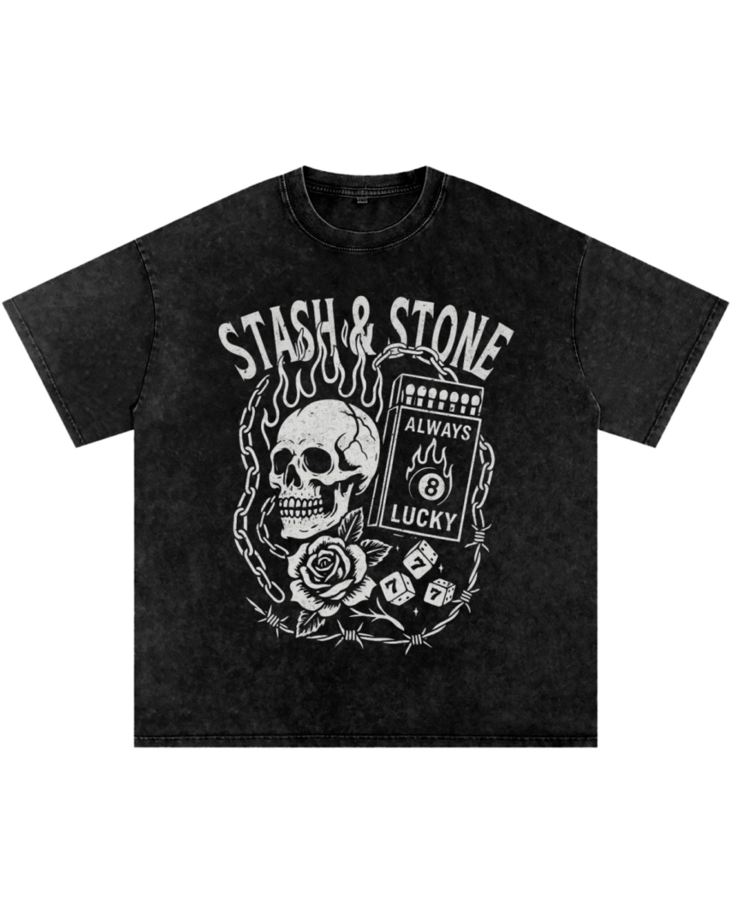 Grunge Collage Acid Wash Tee