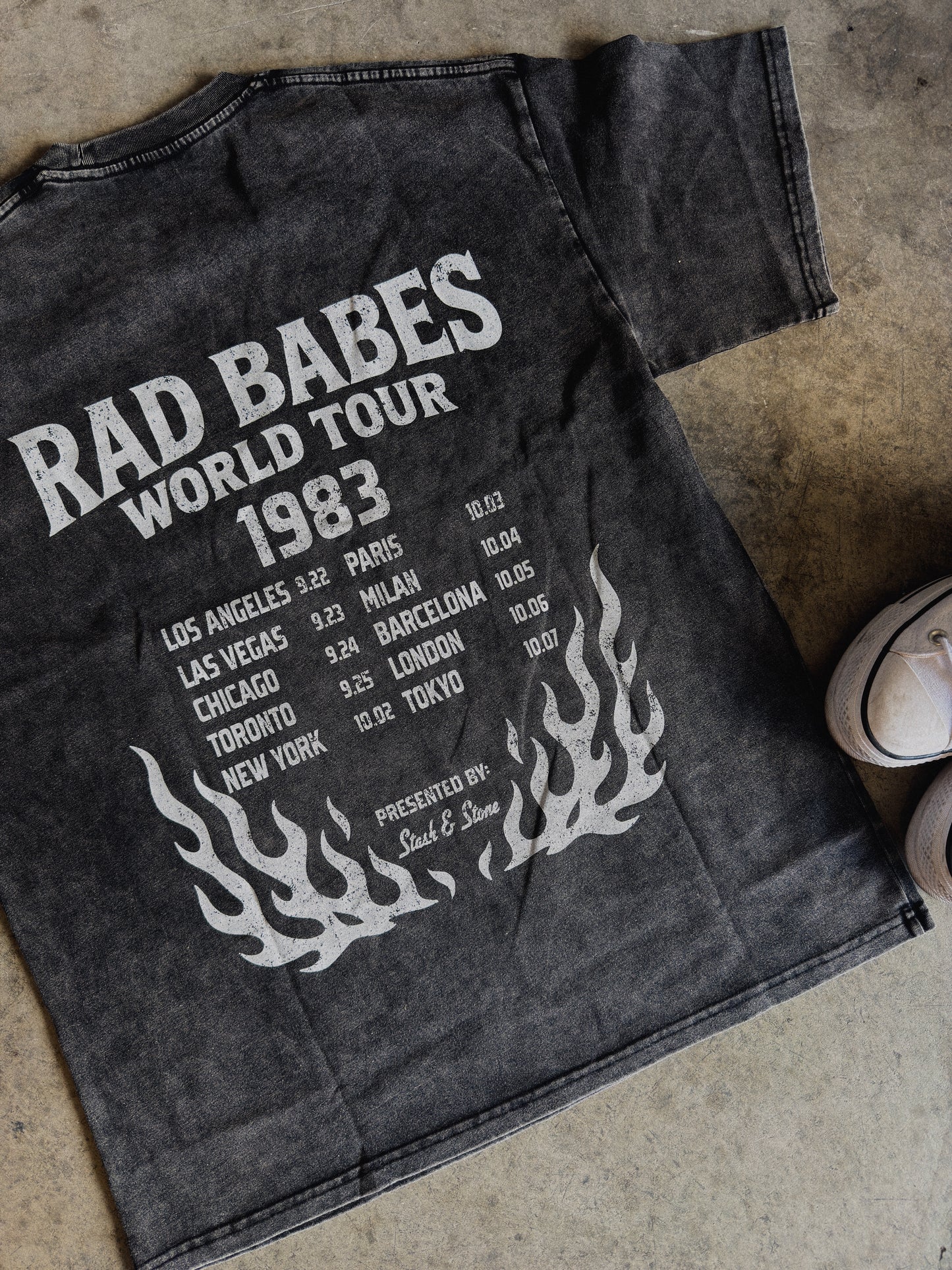 World Tour Acid Wash Tee