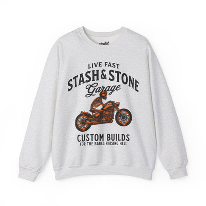 Live Fast Garage Crewneck