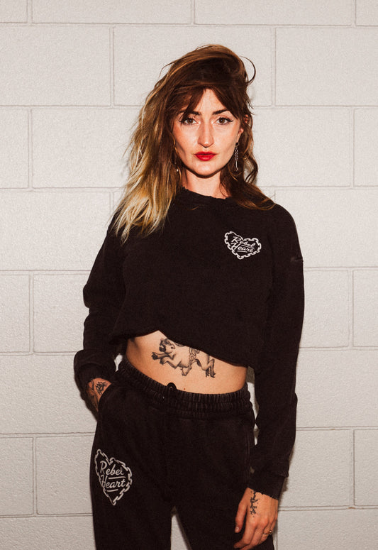 Rebel Heart Cropped Sweatshirt