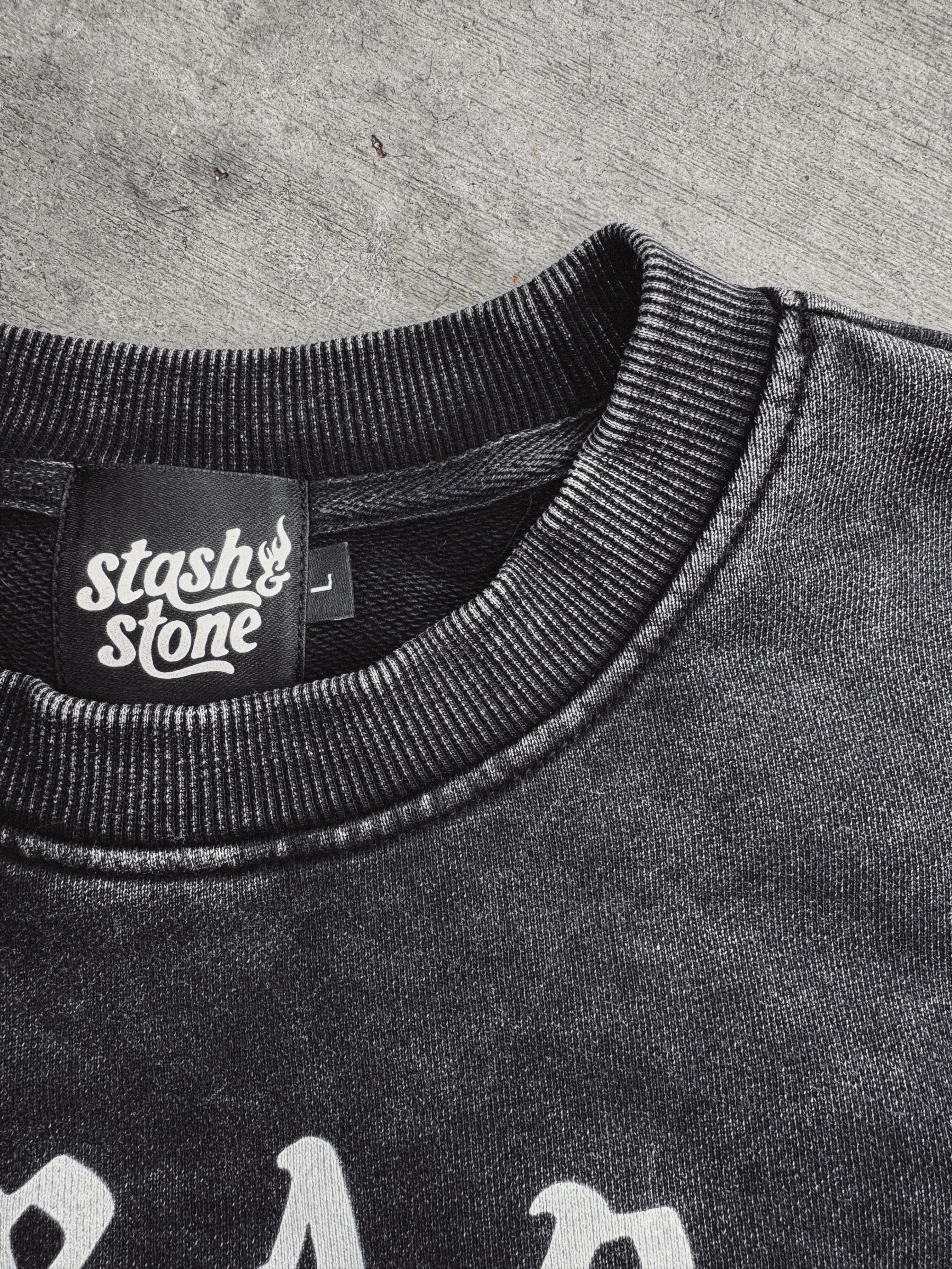 Rad Babes Club Acid Wash Crewneck