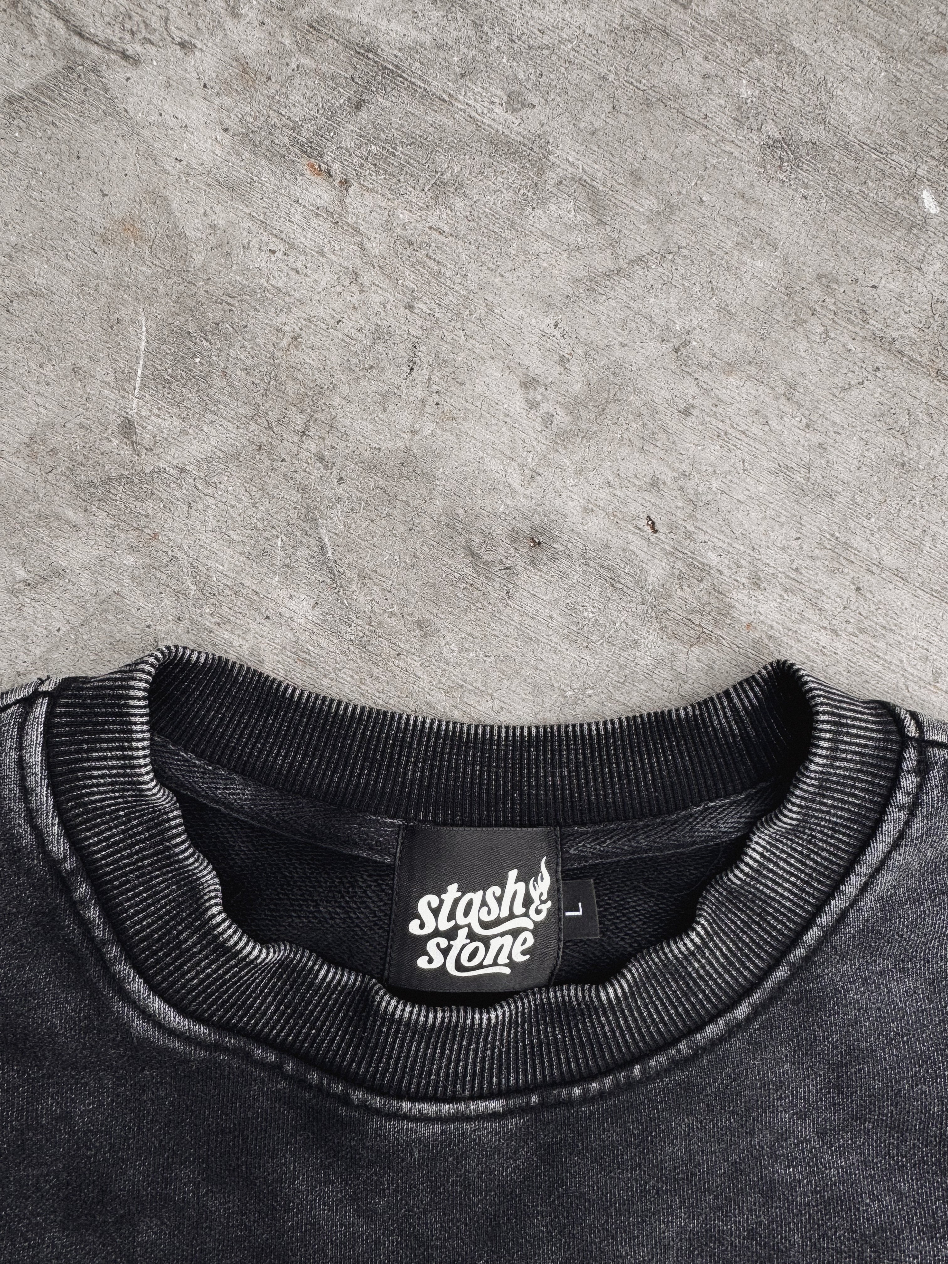 Rule Breakers Acid Wash Crewneck