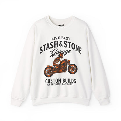 Live Fast Garage Crewneck