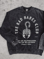 Rad Babes Club Acid Wash Crewneck
