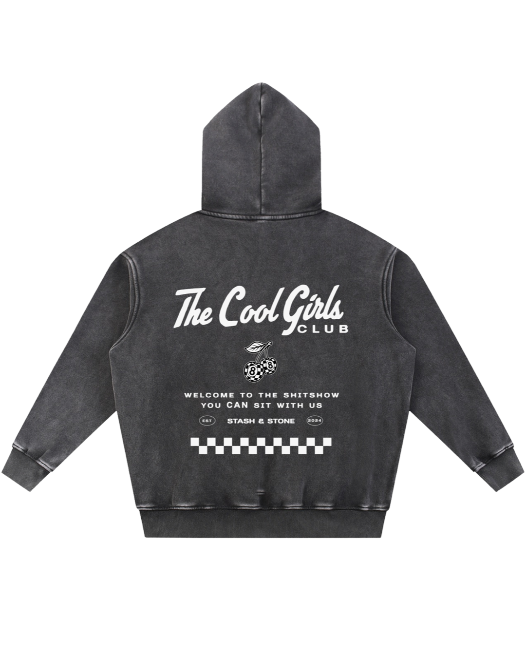 Cool Girls Club Acid Wash Hoodie