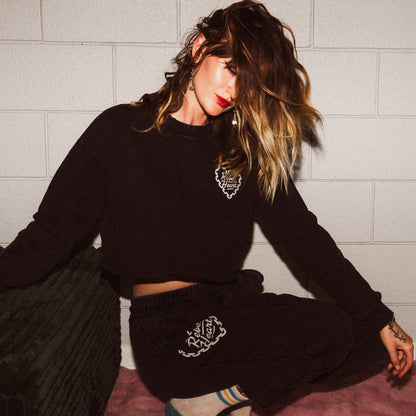 Rebel Heart Cropped Sweatshirt