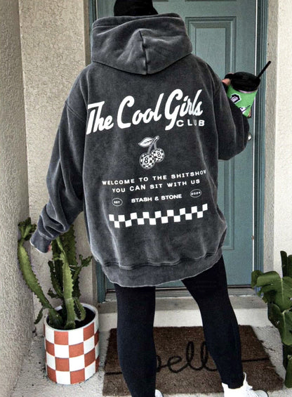 Cool Girls Club Acid Wash Hoodie