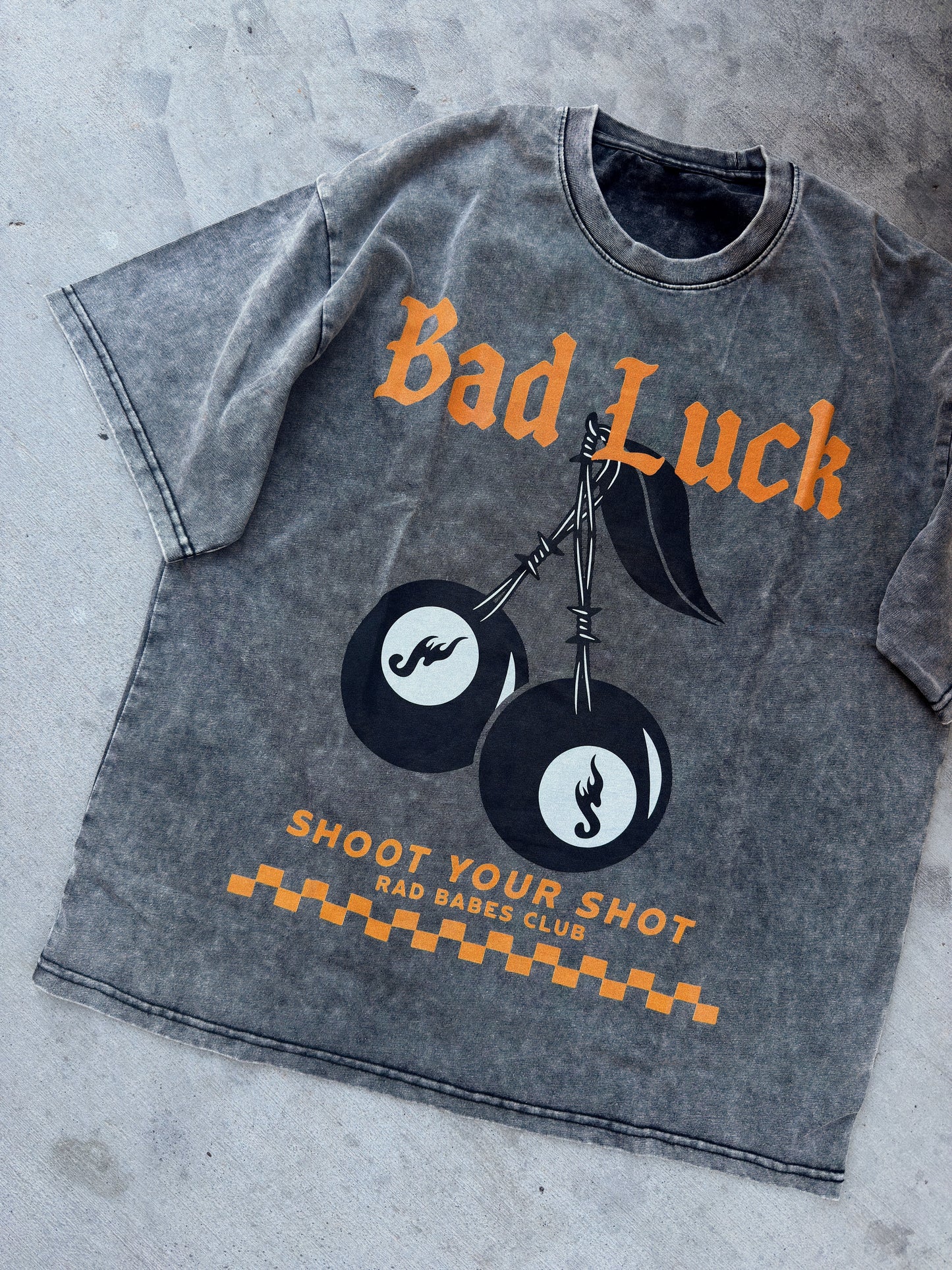 Bad Luck Acid Wash Tee