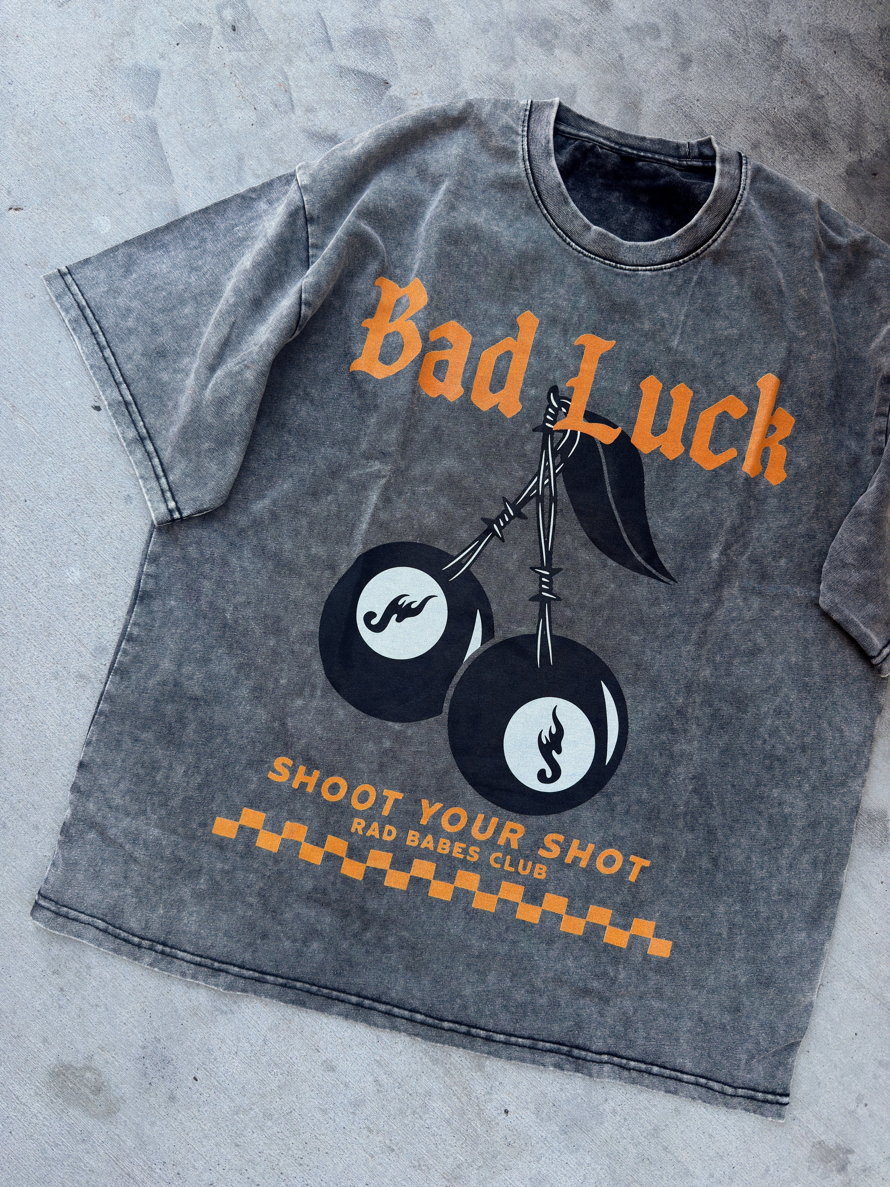 Bad Luck Acid Wash Tee