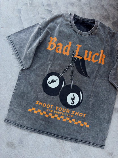 Bad Luck Acid Wash Tee