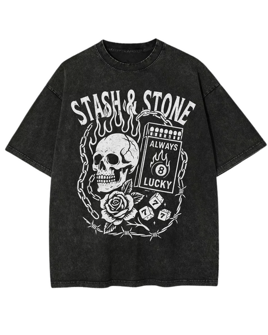 Grunge Collage Acid Wash Tee