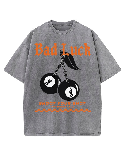 Bad Luck Acid Wash Tee