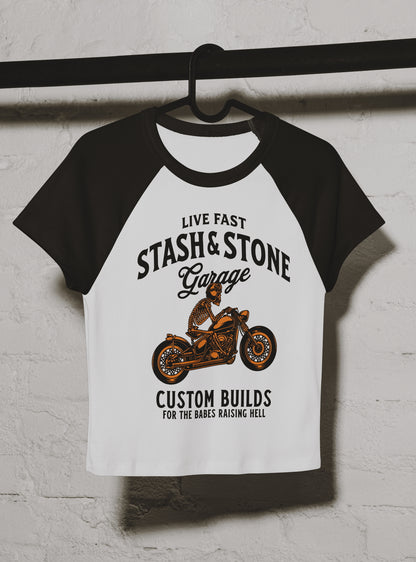 Live Fast Garage Baby Tee