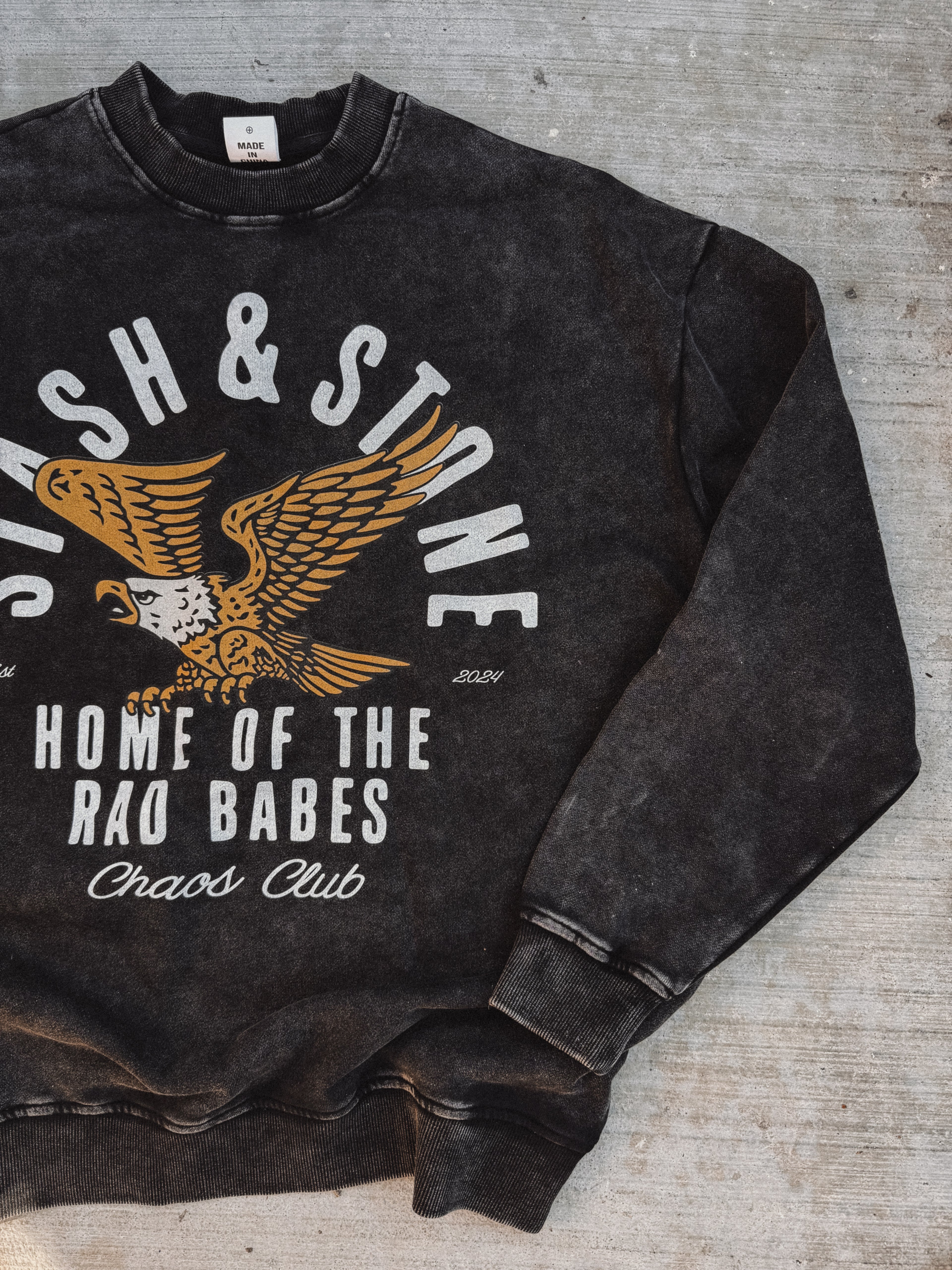 Chaos Club Acid Wash Crewneck