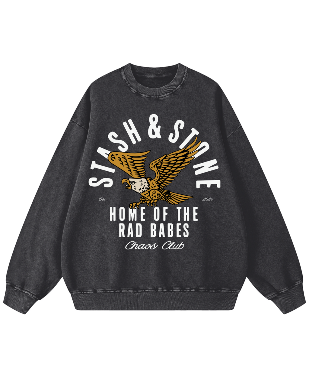 Chaos Club Acid Wash Crewneck