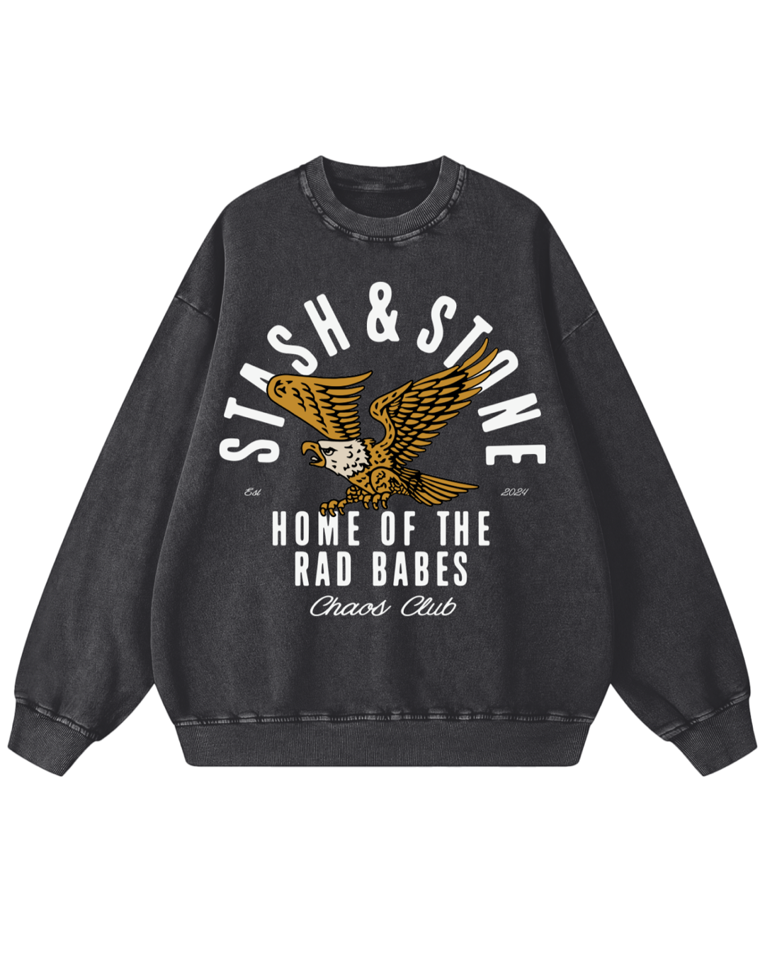 Chaos Club Acid Wash Crewneck