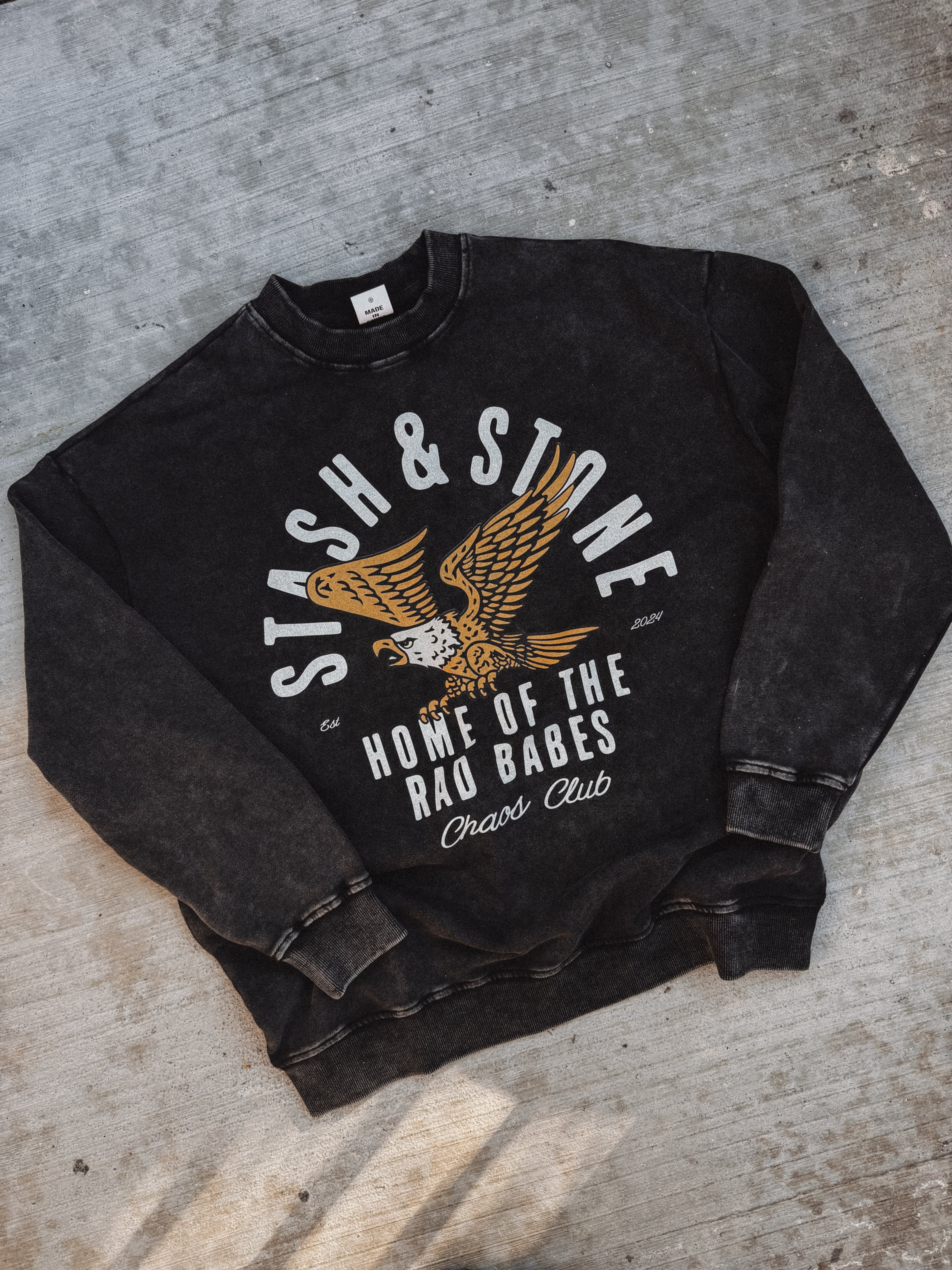 Chaos Club Acid Wash Crewneck