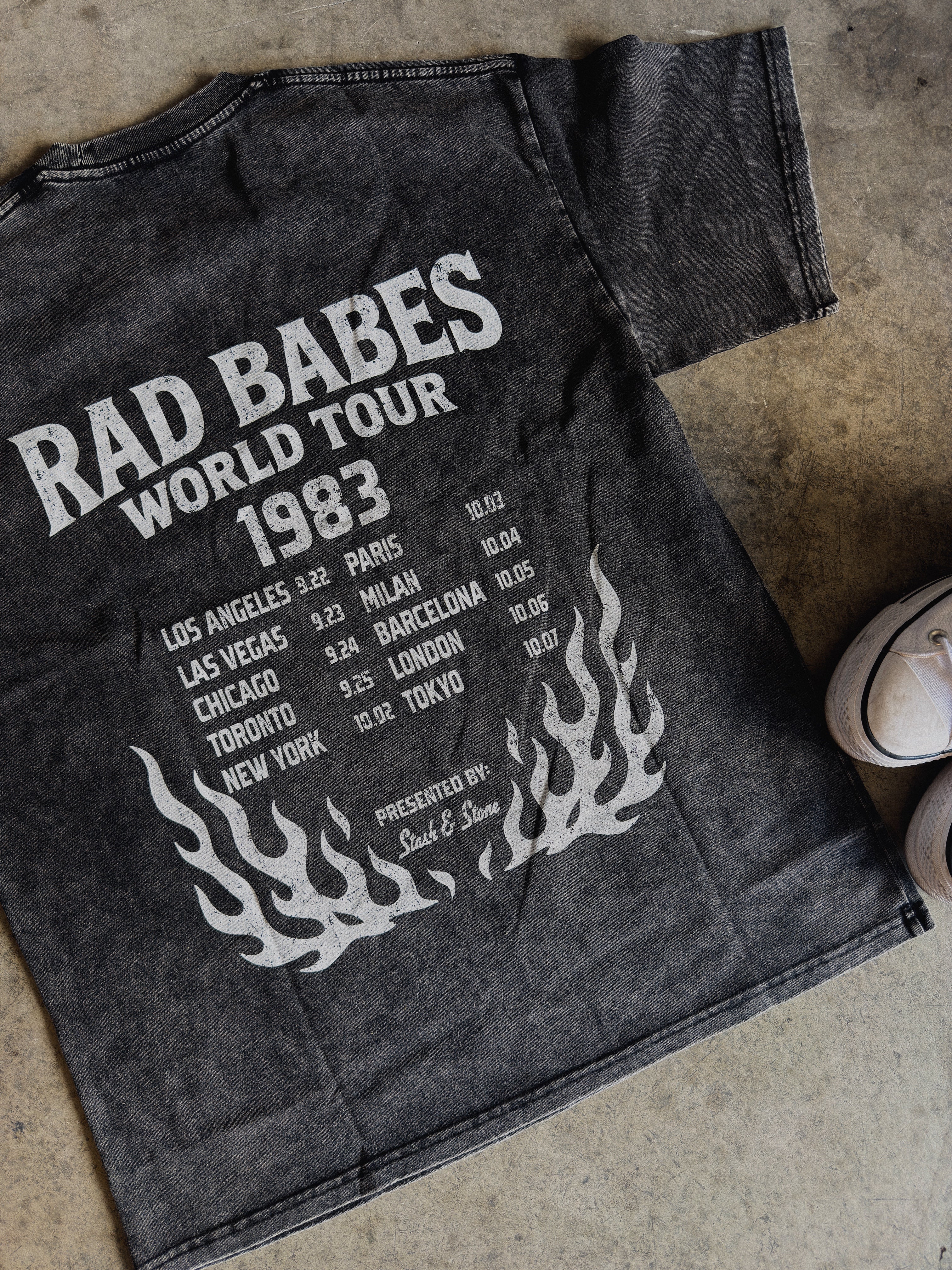 World Tour Acid Wash Tee